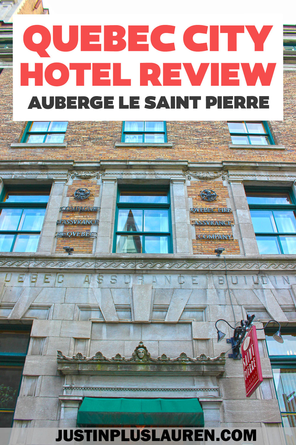 Our full review of Le Saint Pierre Auberge in Old Quebec. This charming boutique hotel in Quebec City is elegant with the perfect location.