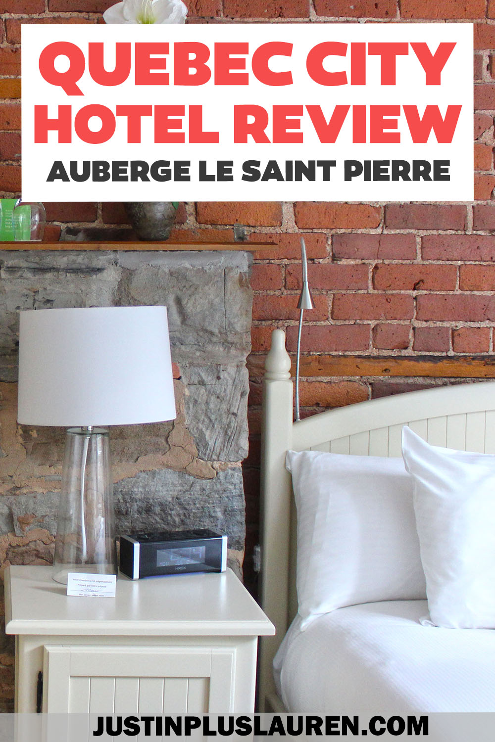 Our full review of Le Saint Pierre Auberge in Old Quebec. This charming boutique hotel in Quebec City is elegant with the perfect location.