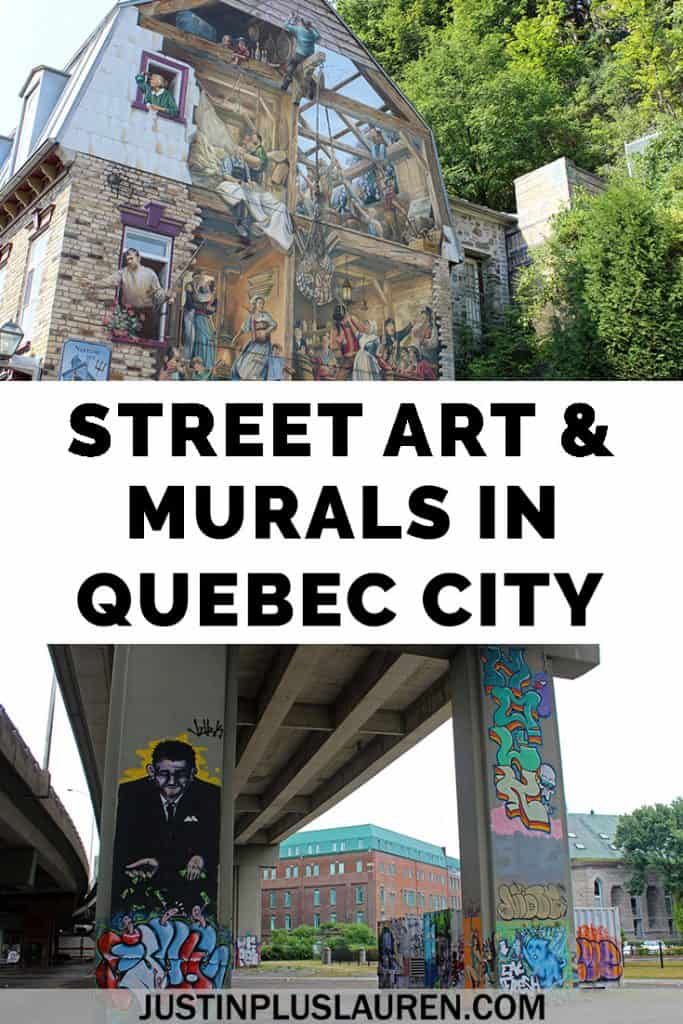 Did you know there's tons of art in Quebec City? This is a guide to the best murals, outdoor art, and street art in Quebec City. #QuebecCity #Quebec #Canada #StreetArt #Murals
