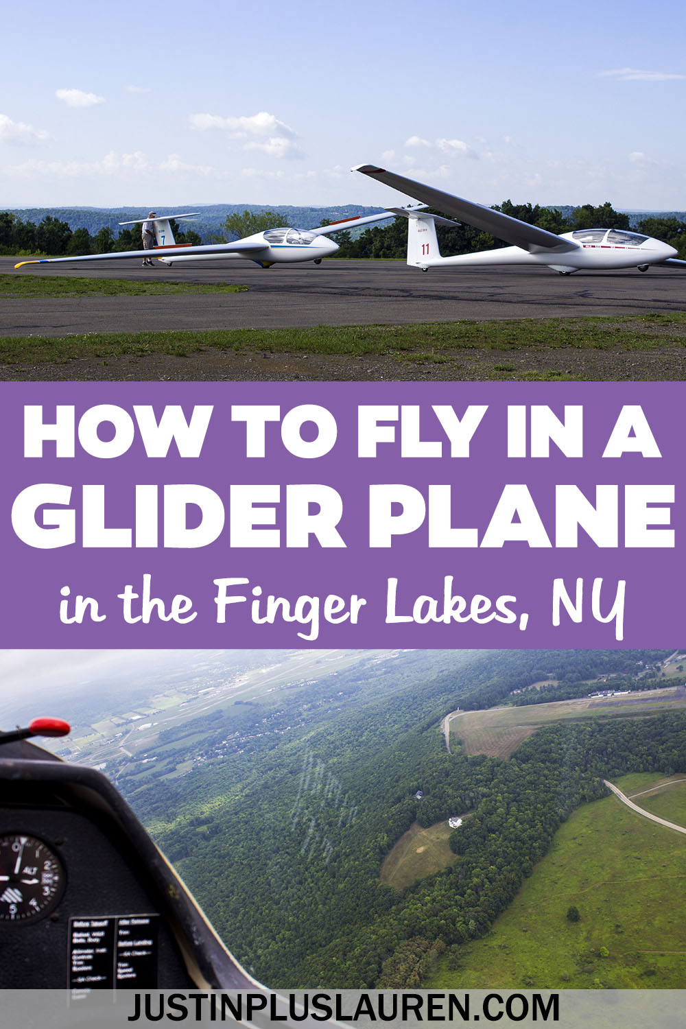 How to take a Finger Lakes glider plane ride in the Soaring Capital of America. It's a thrilling adventure to fly in a motorless plane!