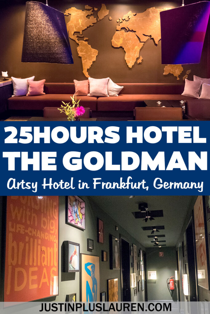 25hours Hotel Frankfurt The Goldman has a playful and artsy design paired with comfortable rooms and modern amenities in Frankfurt, Germany.