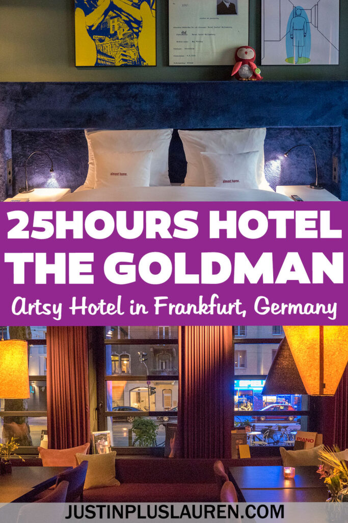 25hours Hotel Frankfurt The Goldman has a playful and artsy design paired with comfortable rooms and modern amenities in Frankfurt, Germany.