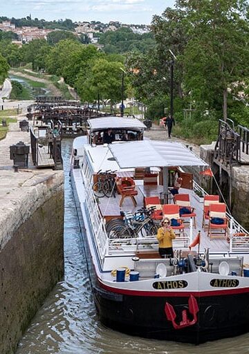 Fonserannes Locks on the Canal du Midi
