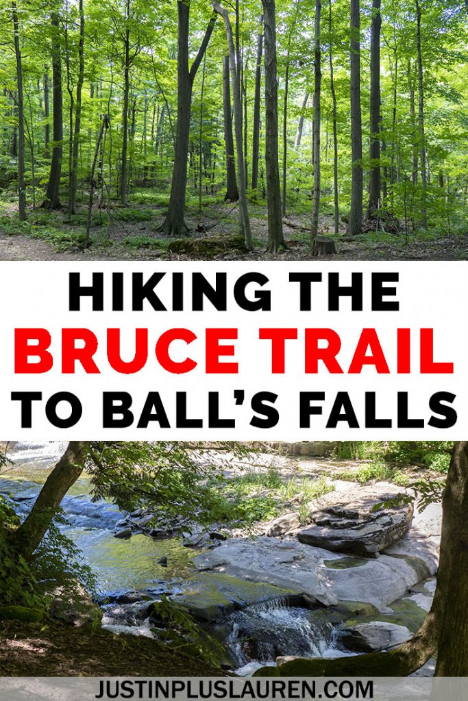 Follow along on my hiking journey as I hike the entire Bruce Trail in Ontario, Canada. This is my tenth hike in Lincoln, Ontario to Ball's Falls Conservation Area. Here's why you need to hike the Bruce Trail and check out these amazing waterfalls, too! #Ontario #Canada #Hiking #BruceTrail #BallsFalls