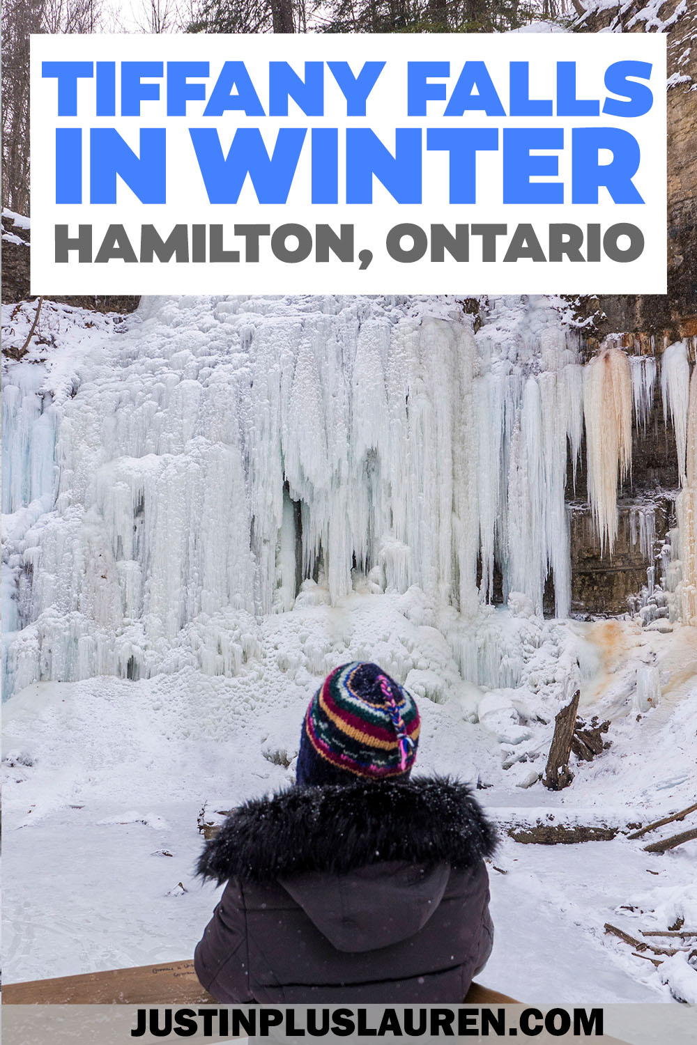Tiffany Falls in winter is an enchanting, frozen wonderland. It's a must visit waterfall in Hamilton, the City of Waterfalls.
