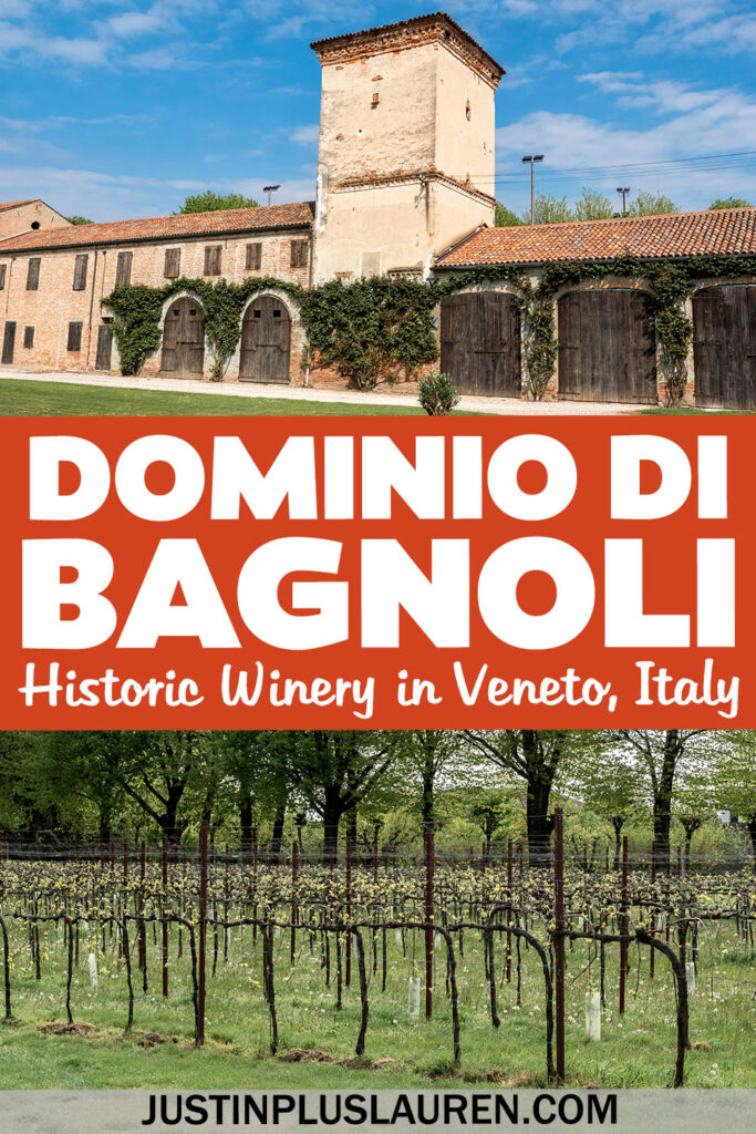 Dominio di Bagnoli is a historic winery and property in Bagnoli di Sopra, Veneto. There is a charming villa, beautiful gardens and more.