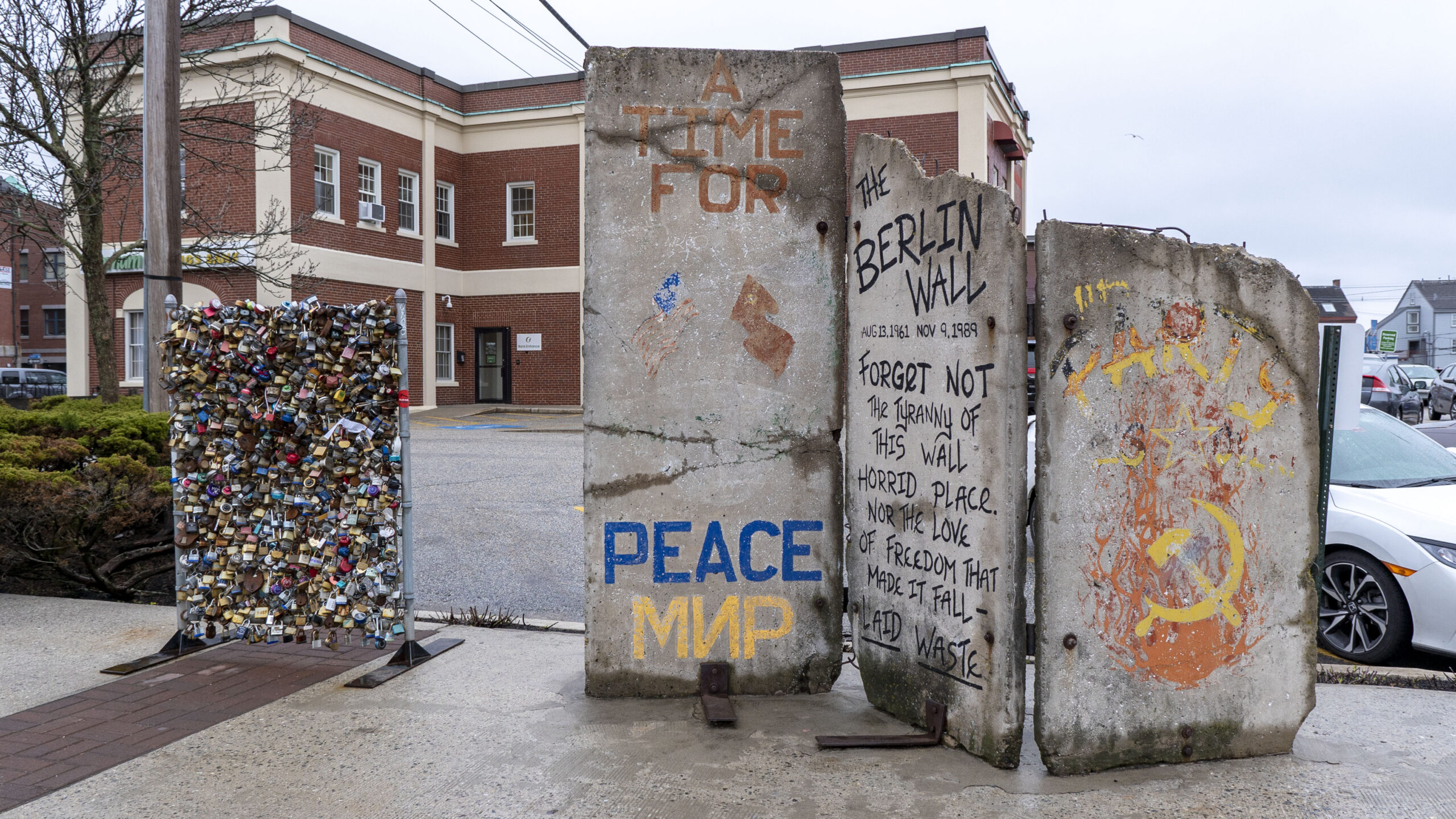 Piece of the Berlin Wall in Portland Maine