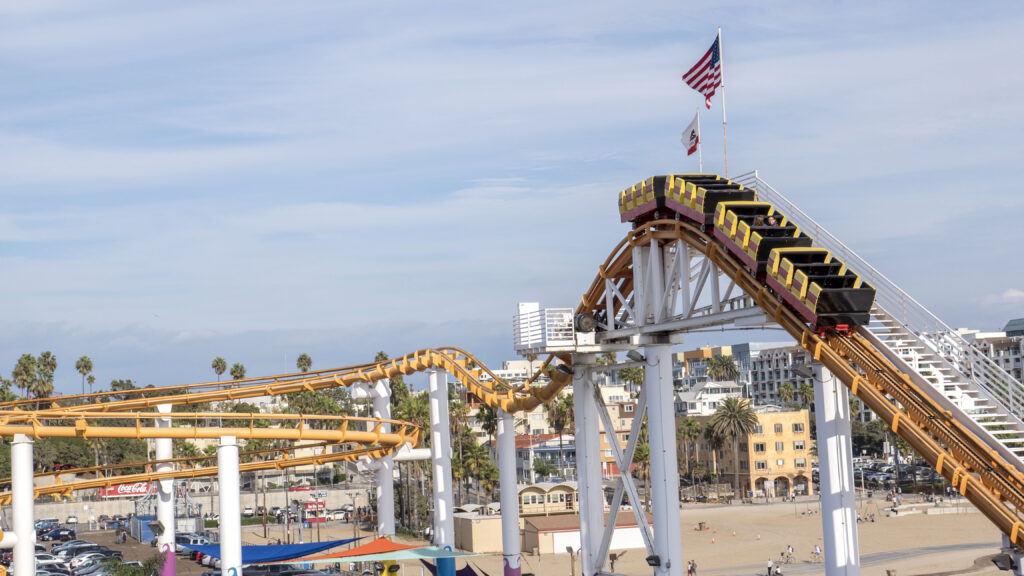 Roller coaster at Pacific Park