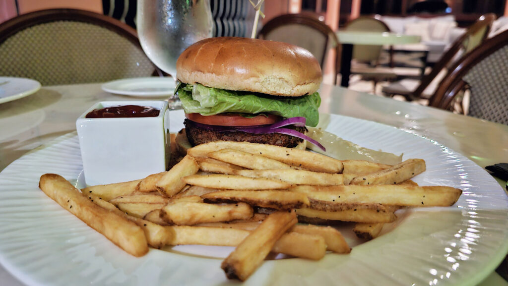 Veggie Burger at The Buccaneer Resort