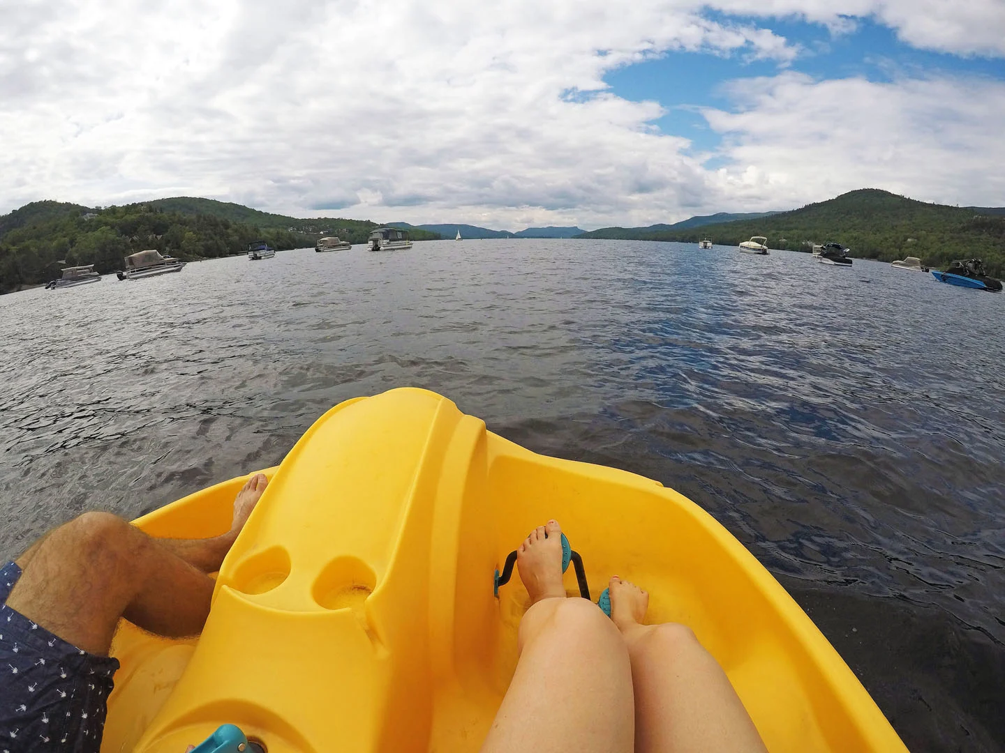 Paddle boats at Tremblant