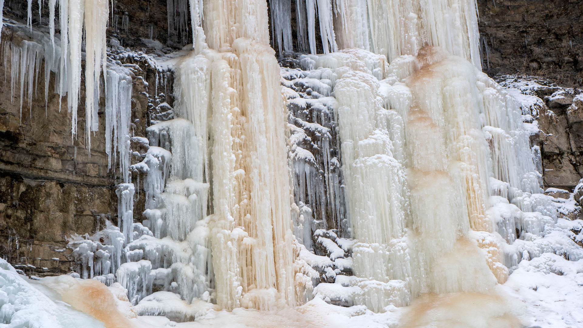 Tiffany Falls in wintertime