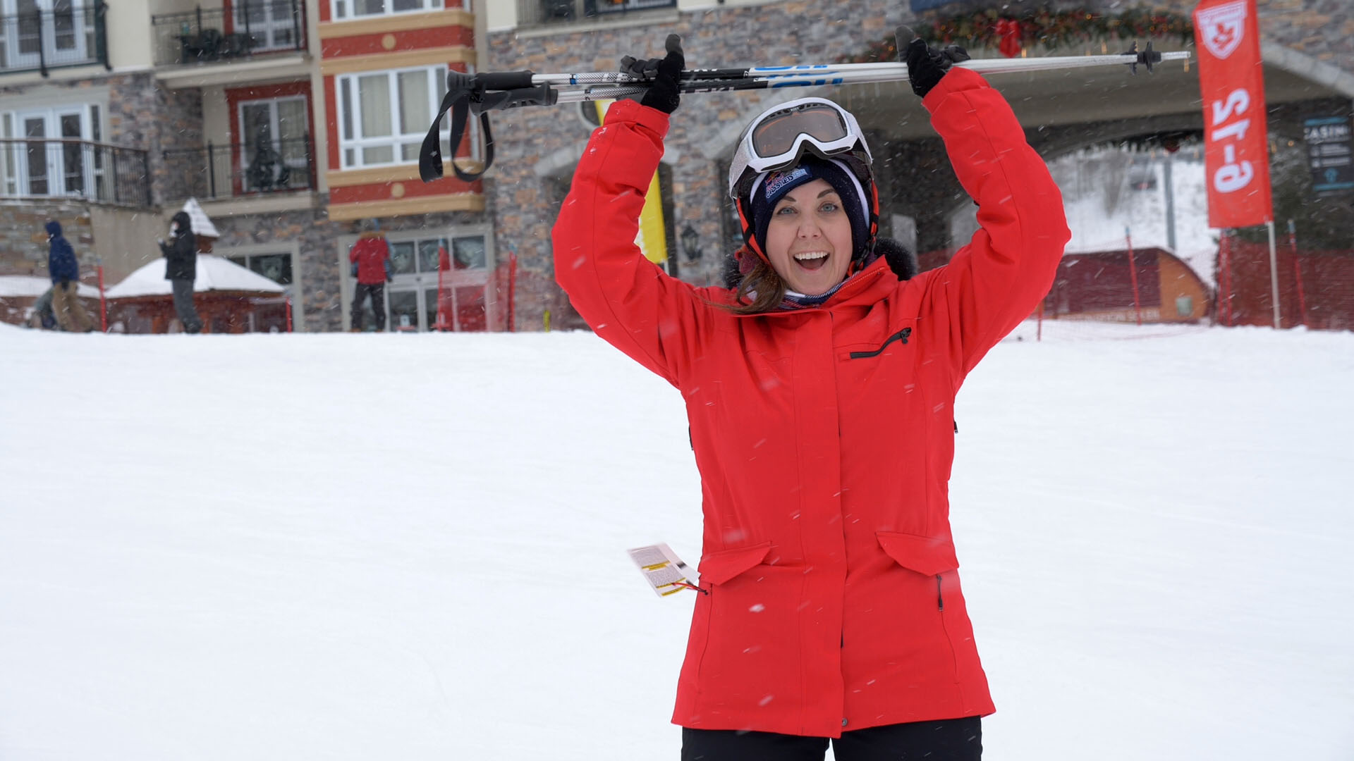 2019-MontTremblant102 Learning how to ski at Mont Tremblant - Tremblant ski school- Mont Tremblant skiing
