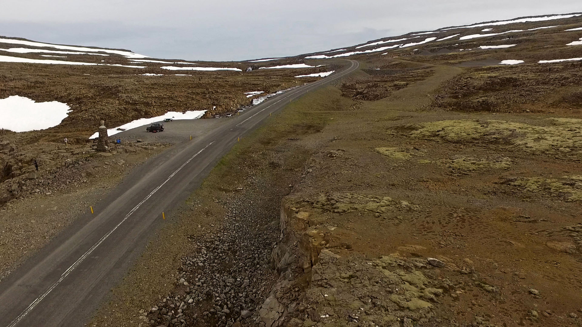 2016-IcelandDrone010 Westfjords from above - drone shot of Westfjords