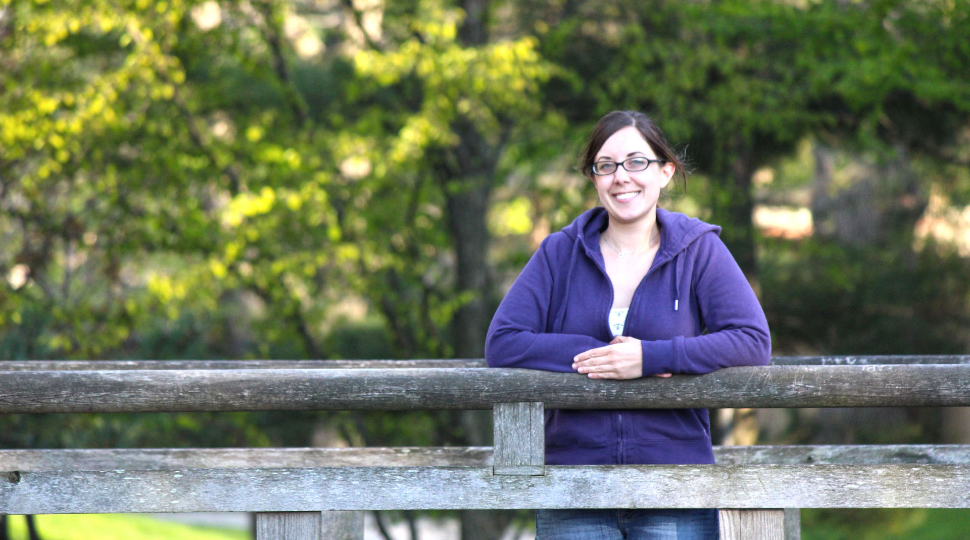 Lauren on bridge at Kariya Park
