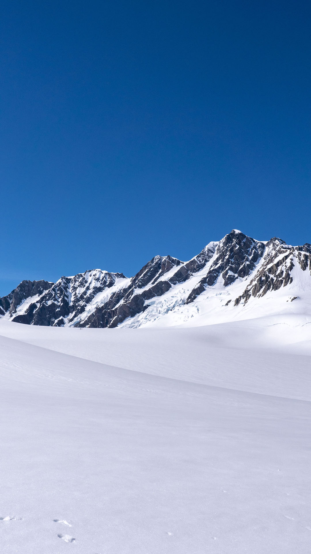 Helicopter tour landing on a glacier in New Zealand