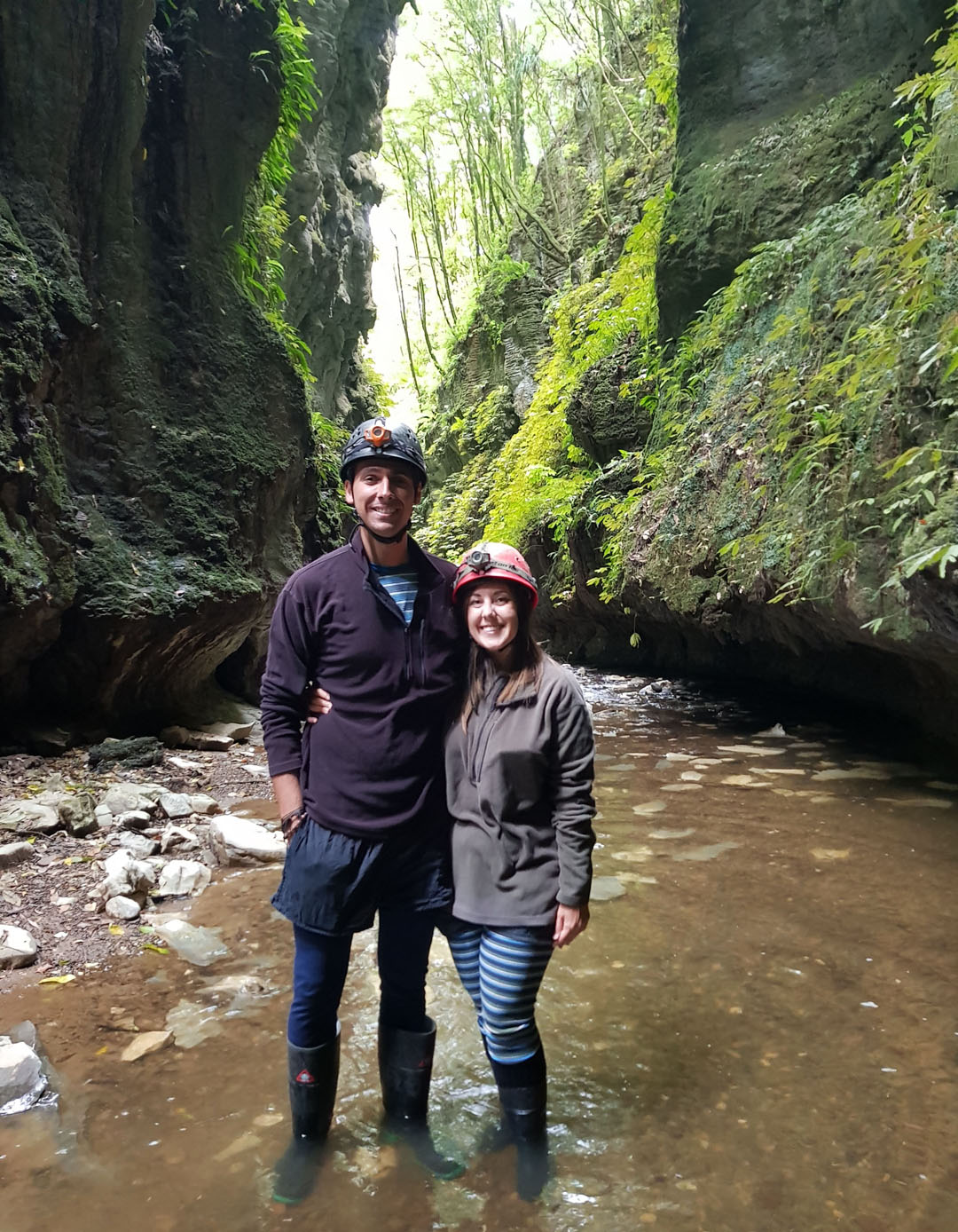 Justin and Lauren at Waitomo Caves