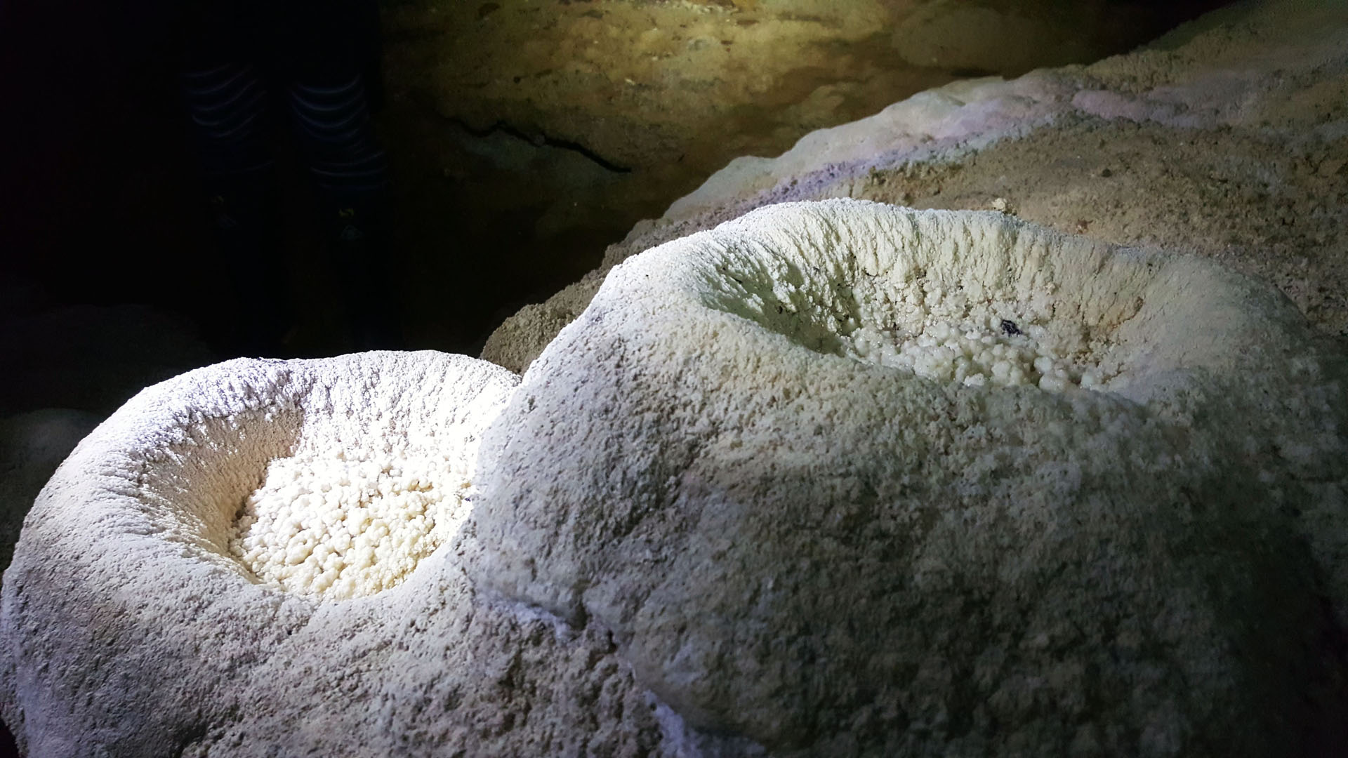 Rock formations in the Waitomo Glowworm Caves