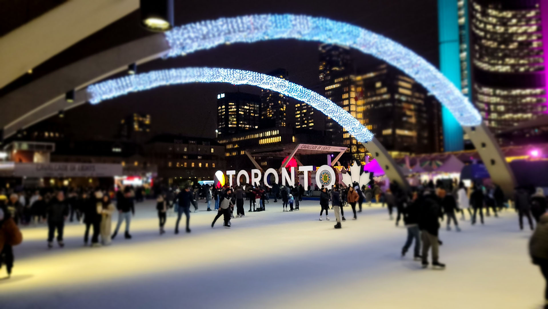 Skating rink at Nathan Phillips Square
