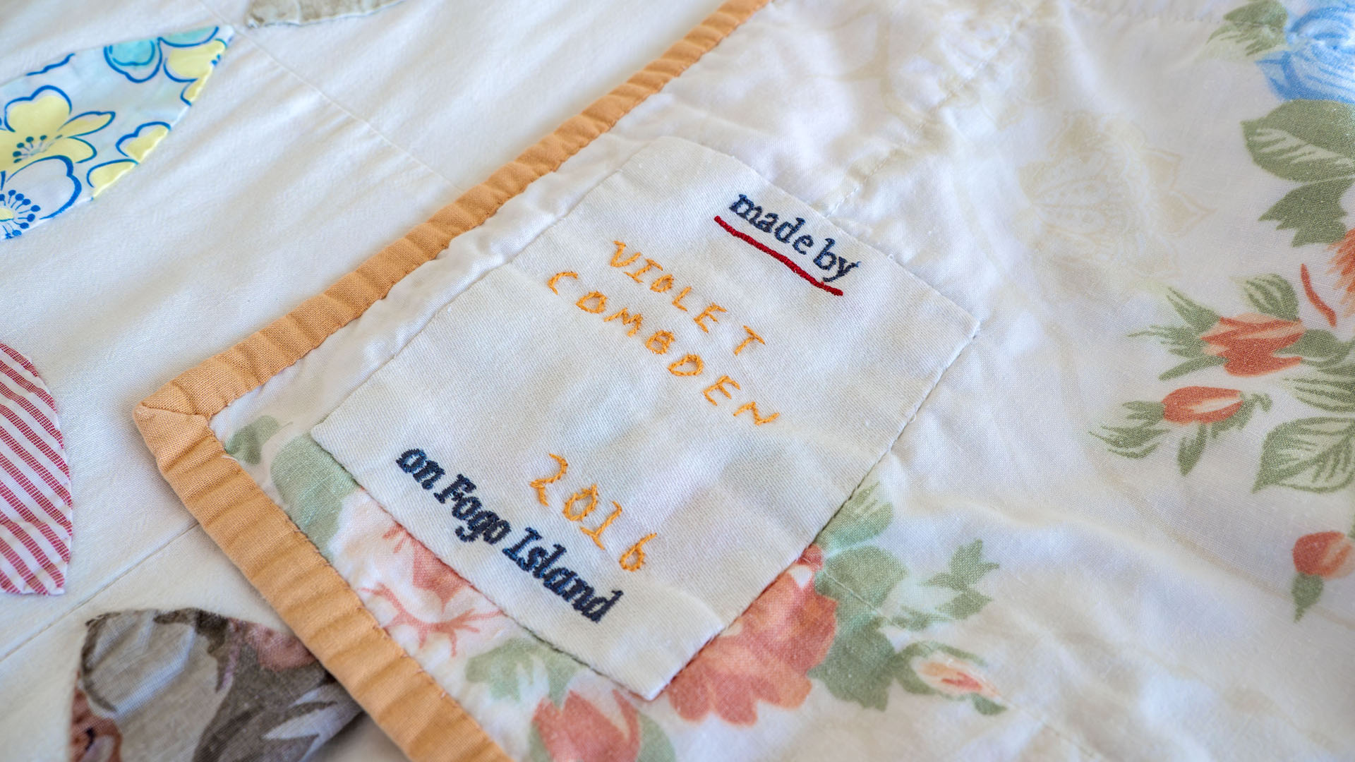 2024-FogoIsland021 Handmade quilt by Violet Combden