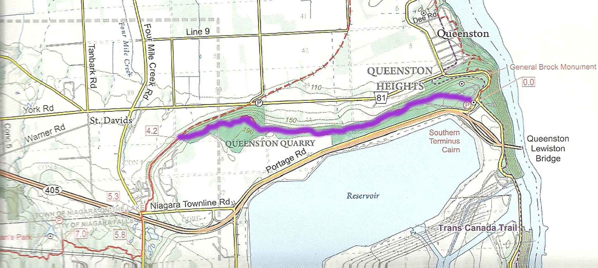 Bruce Trail Hike 1 Map