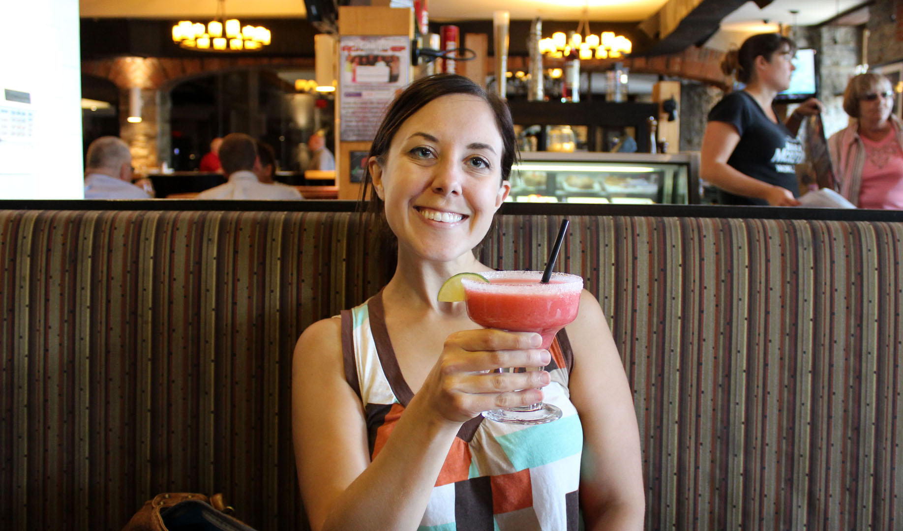 Lauren with a cocktail