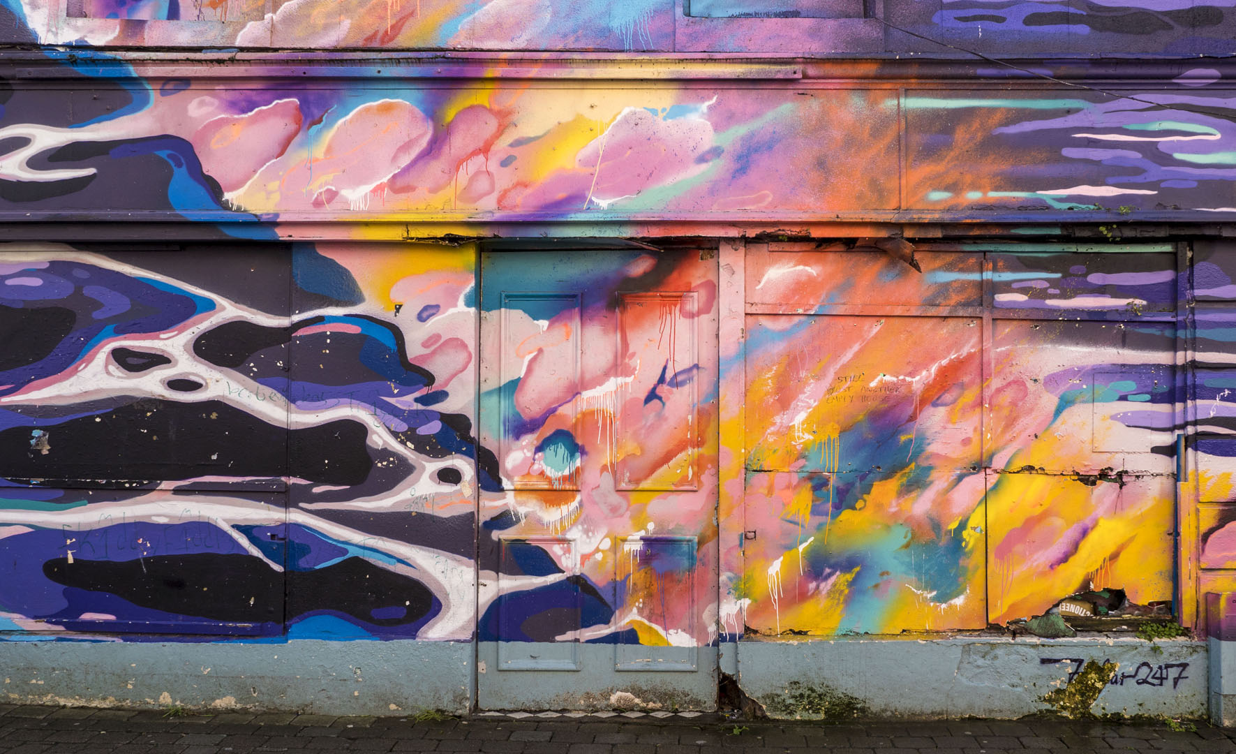 Colorful mural in Galway