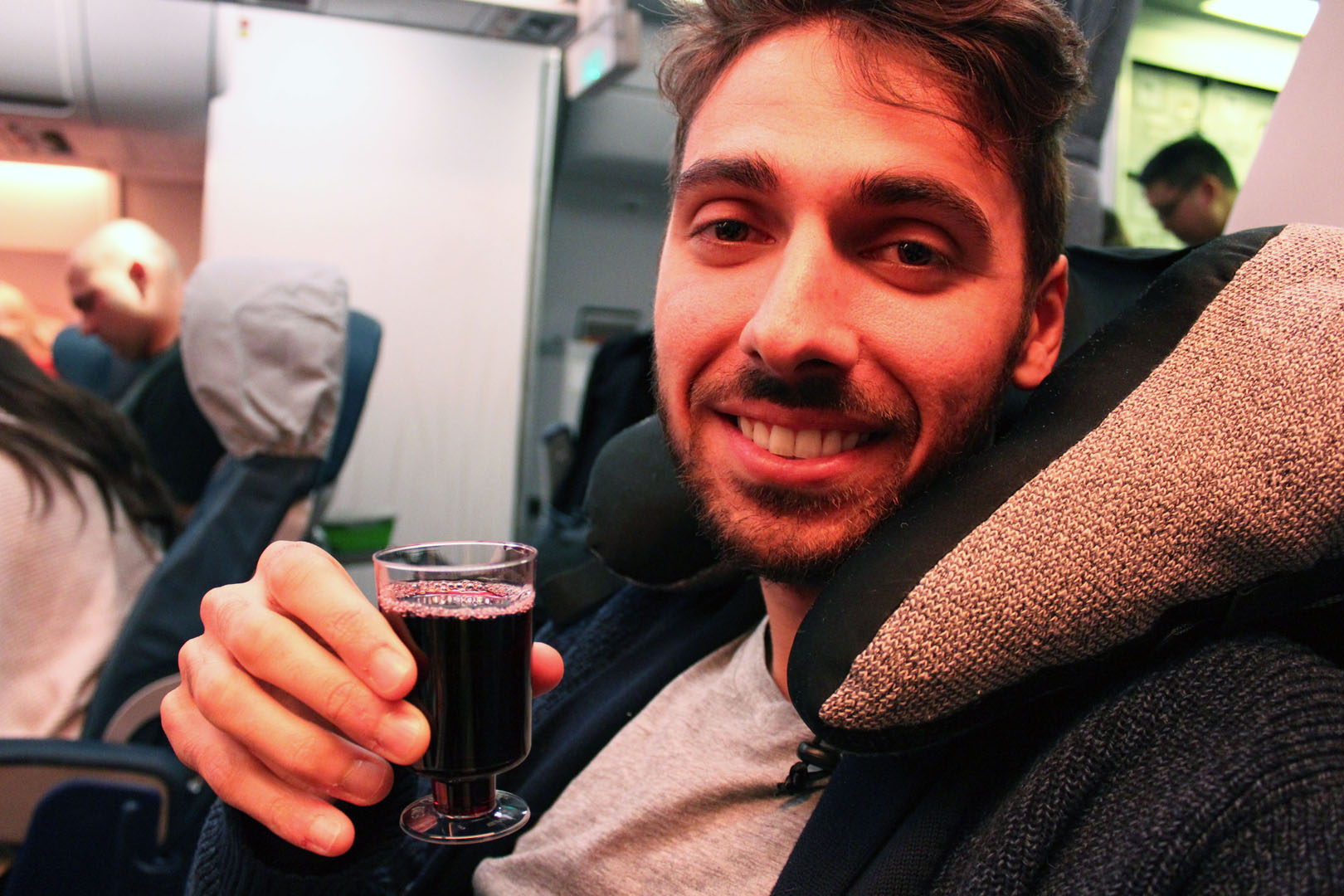 Wine on the Air Transat flight