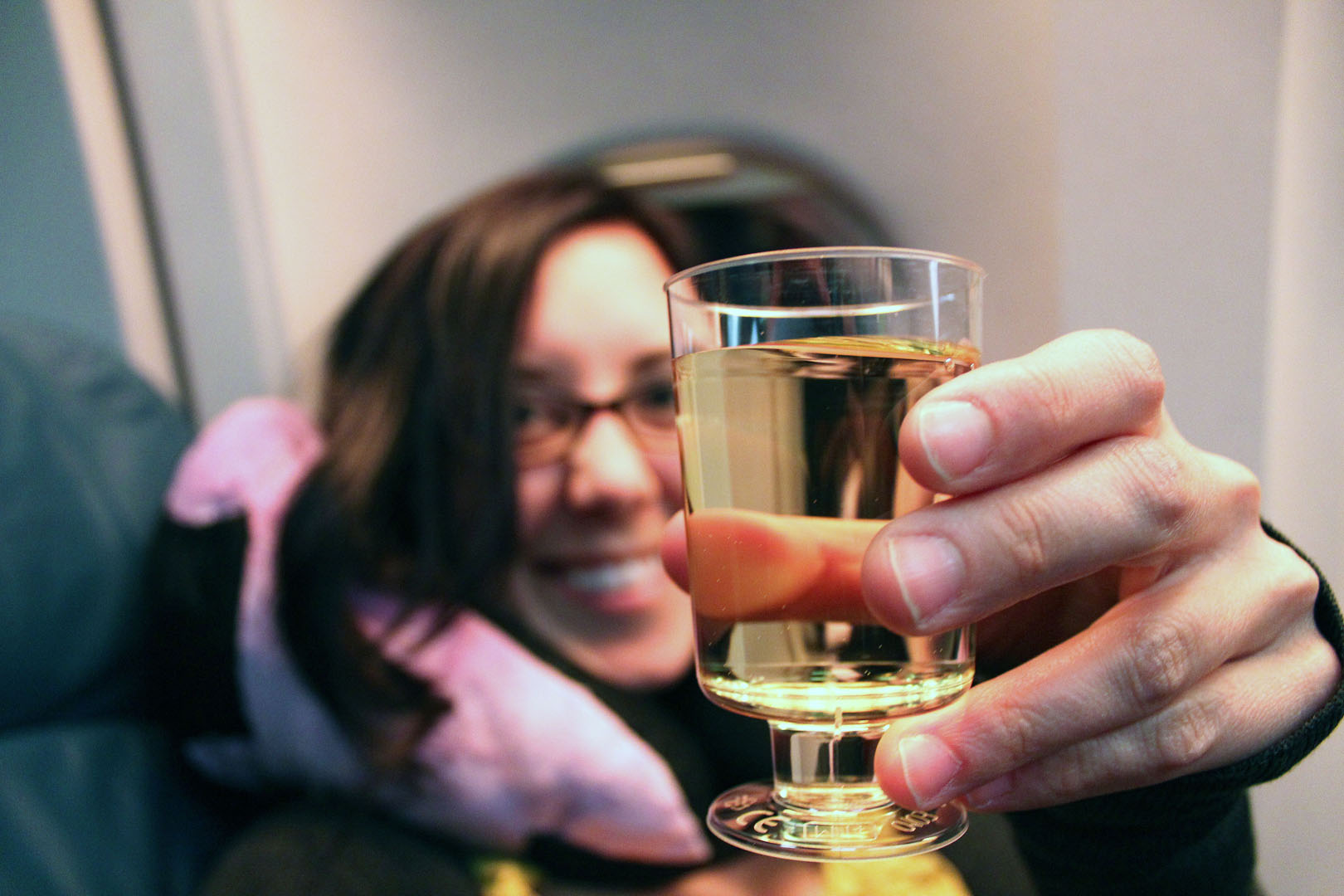 Wine on the Air Transat flight
