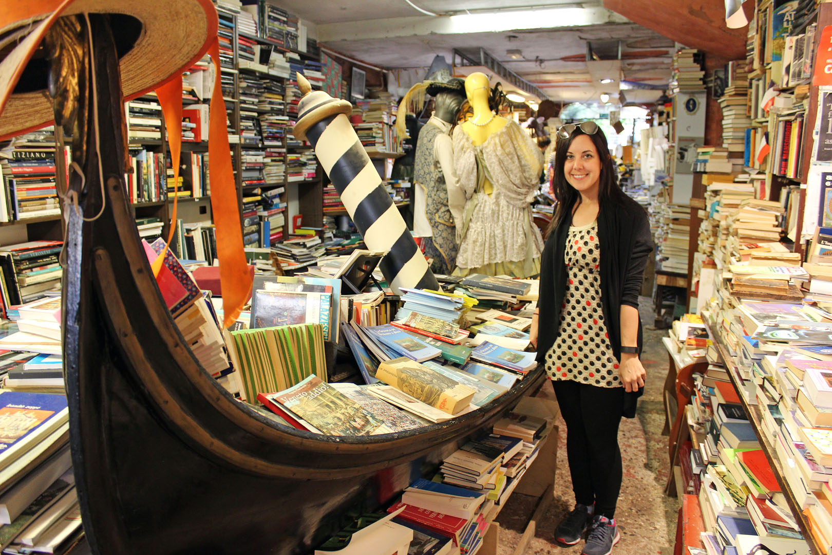 Lauren at Libreria Acqua Alta