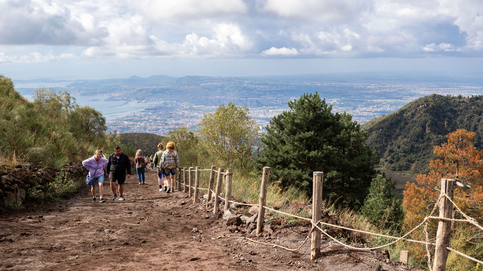 Climbing up Mount Vesuvius