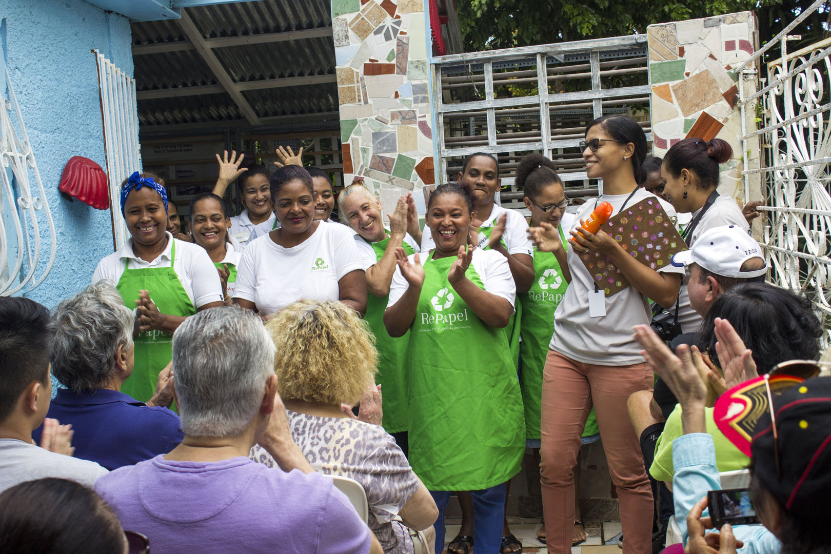 volunteering at RePapel, a Recycled Paper & Crafts initiative