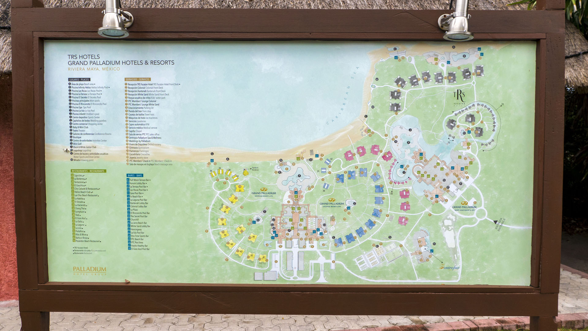 Map of the Grand Palladium Riviera Maya Resort