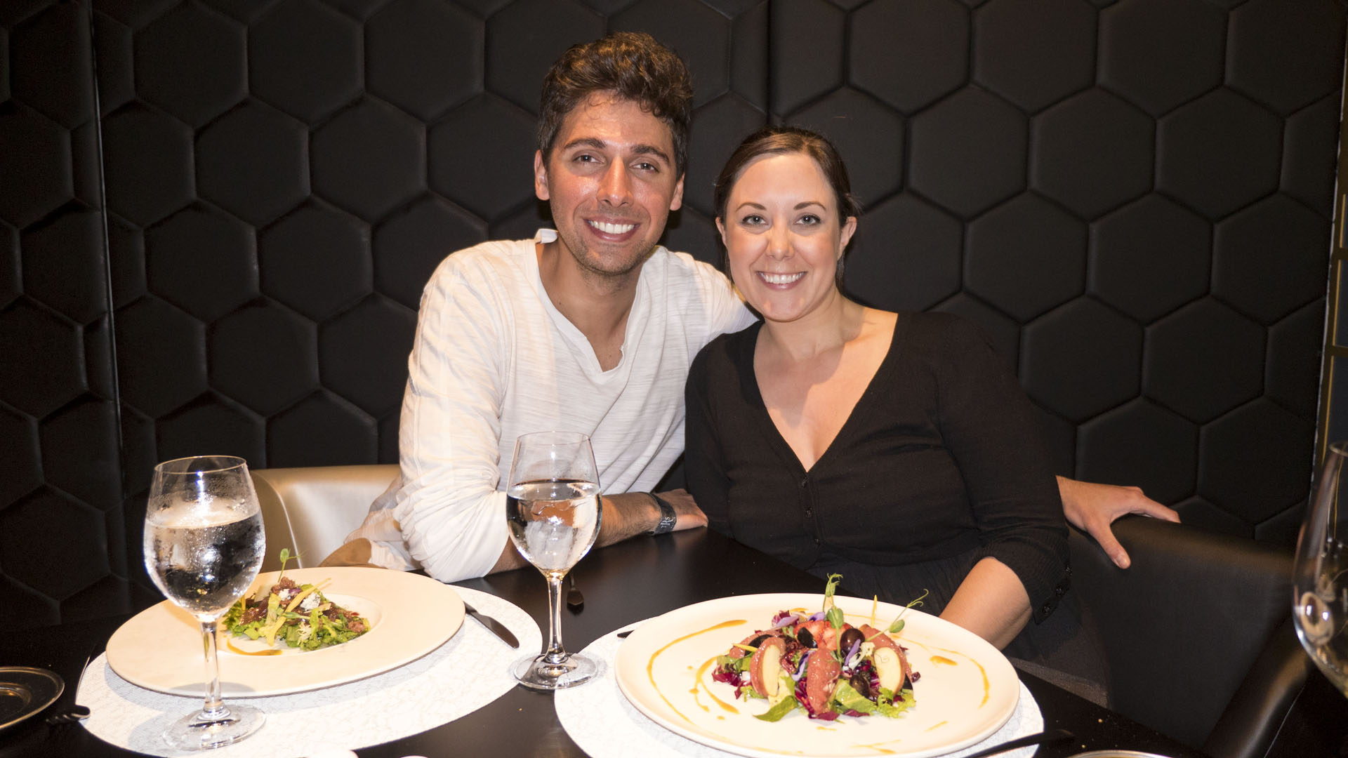 Justin and Lauren dining at TRS Yucatan Hotel