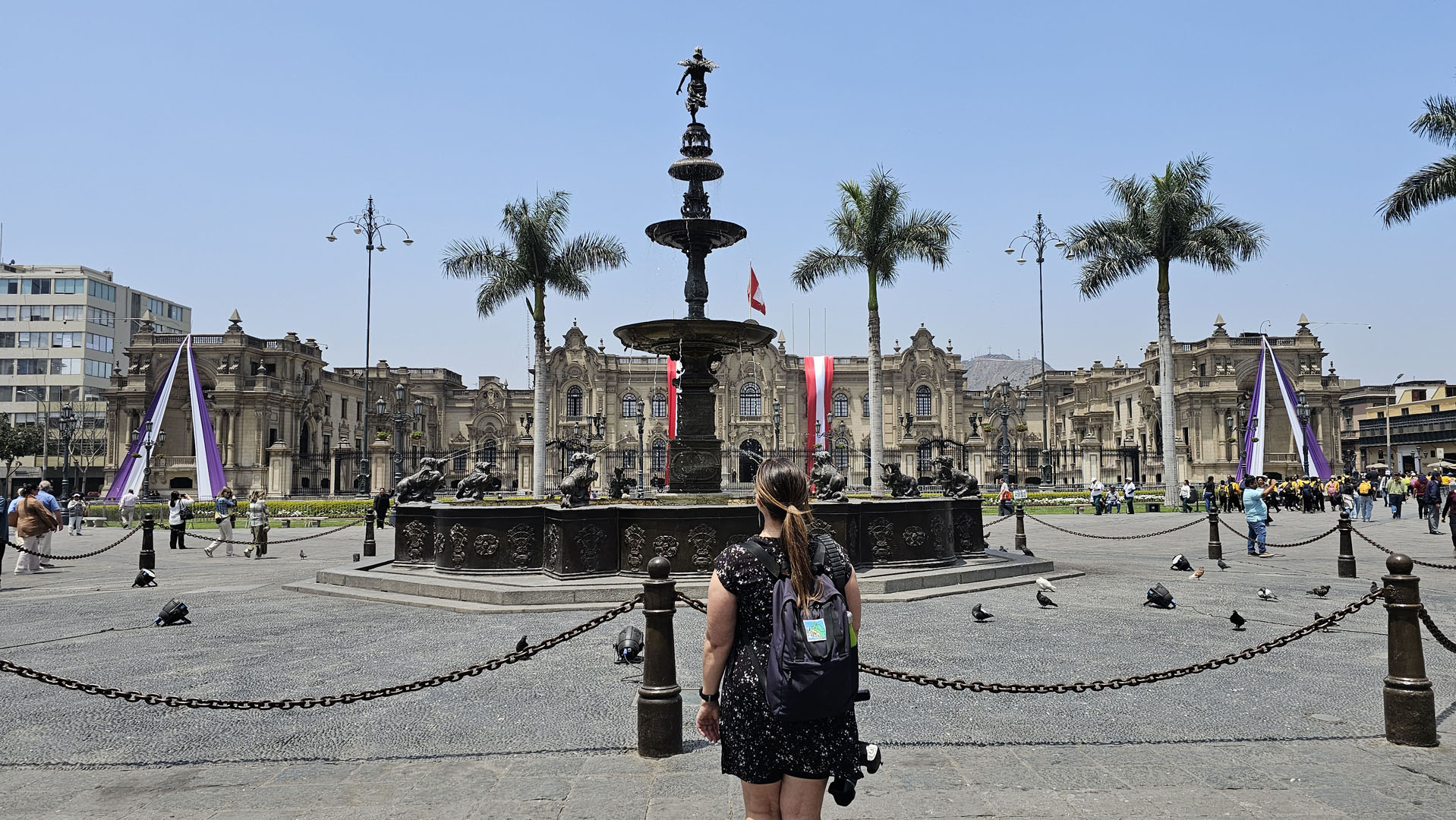 Lauren in Lima's main square
