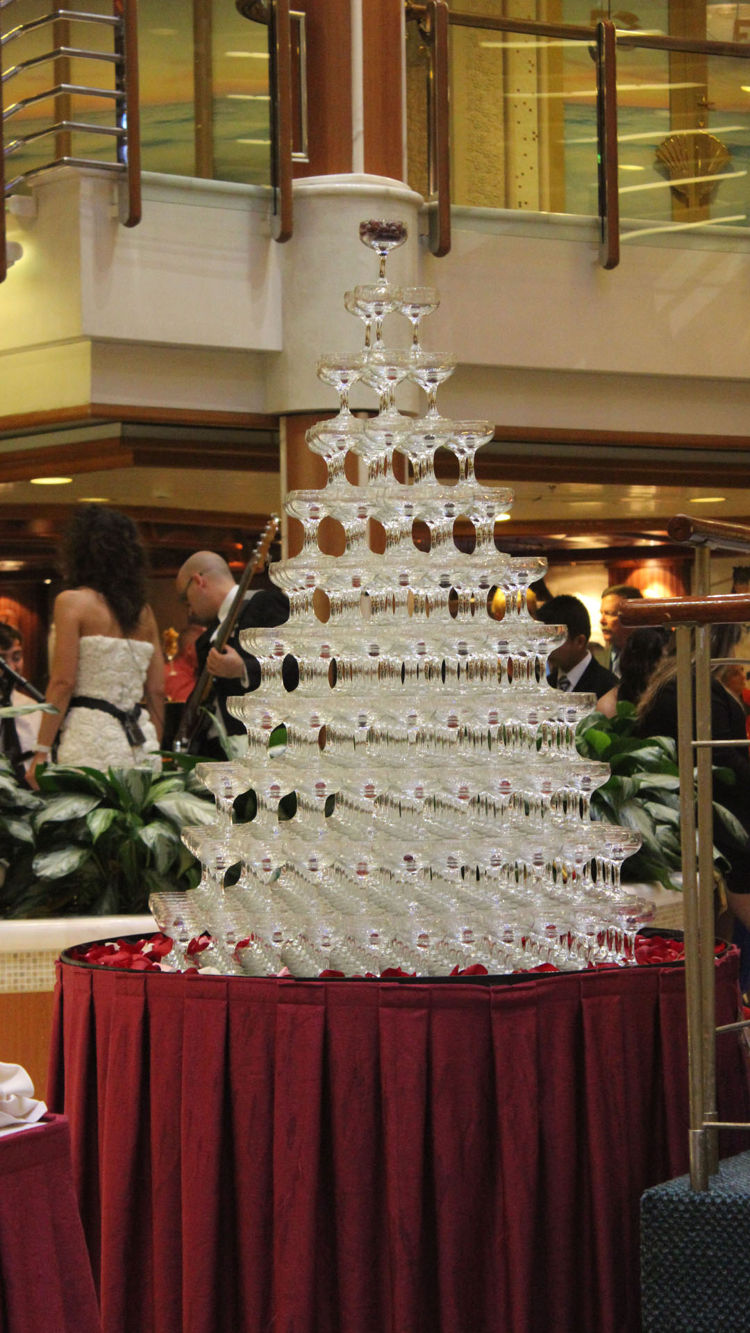 Champagne waterfall