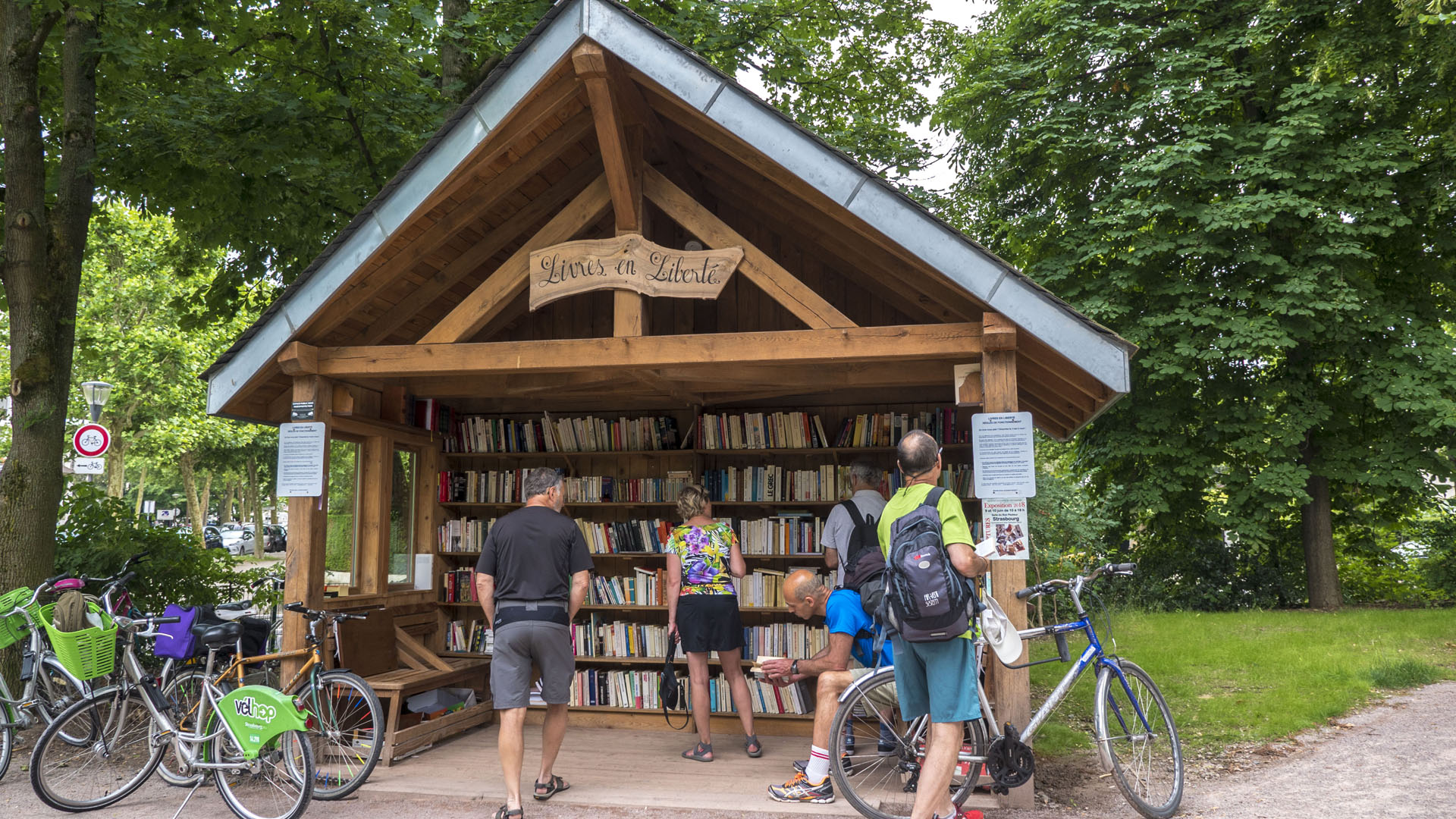 Library in Park L'orangerie Strasbourg
