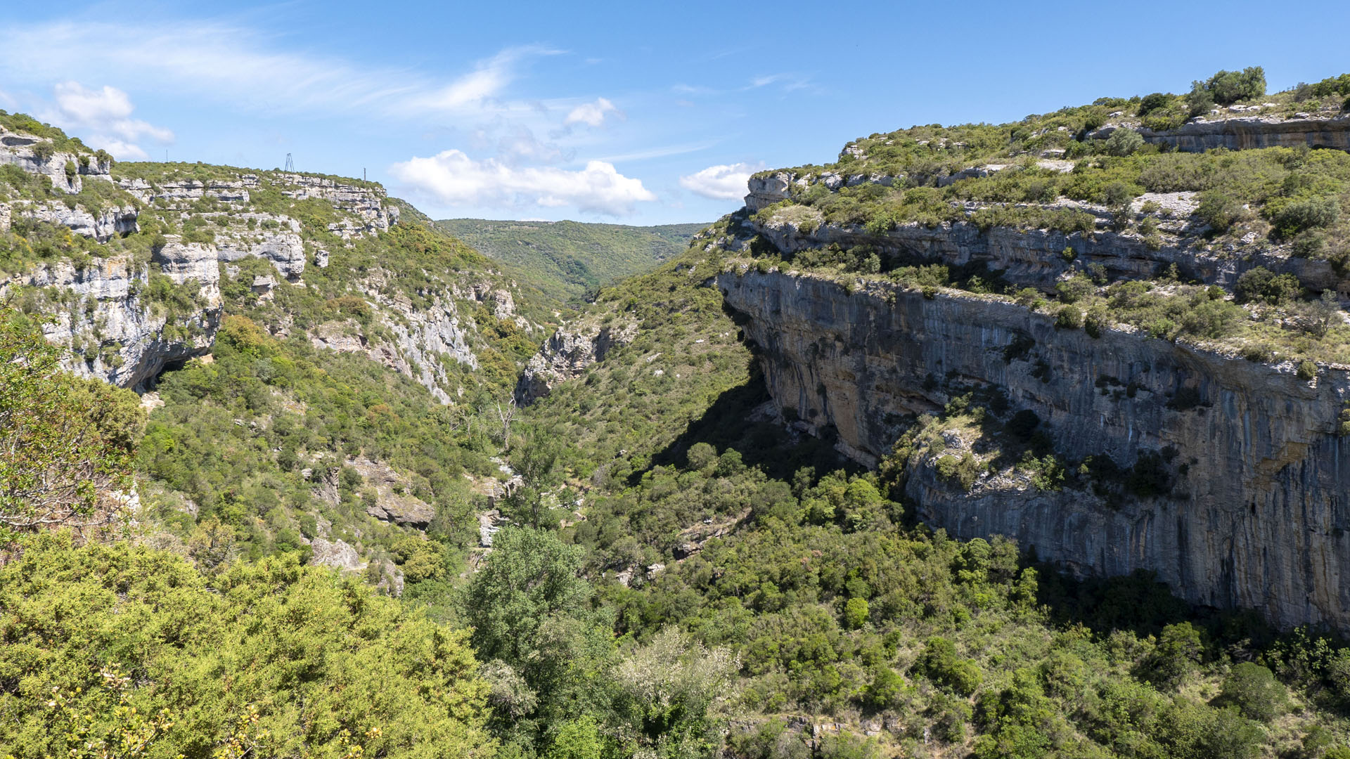 Rugged natural surroundings near Minerve, South of France