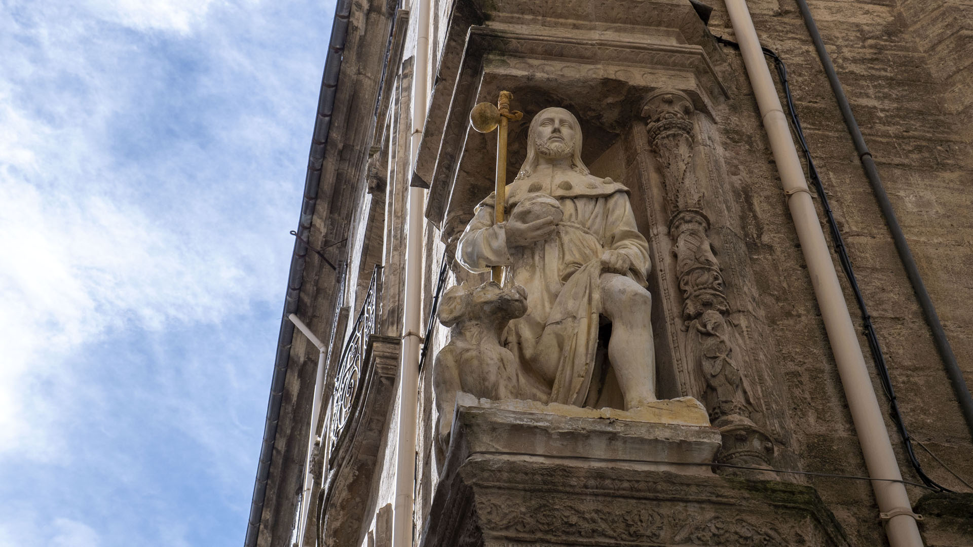 Saint Roch Statue in Pezenas, France