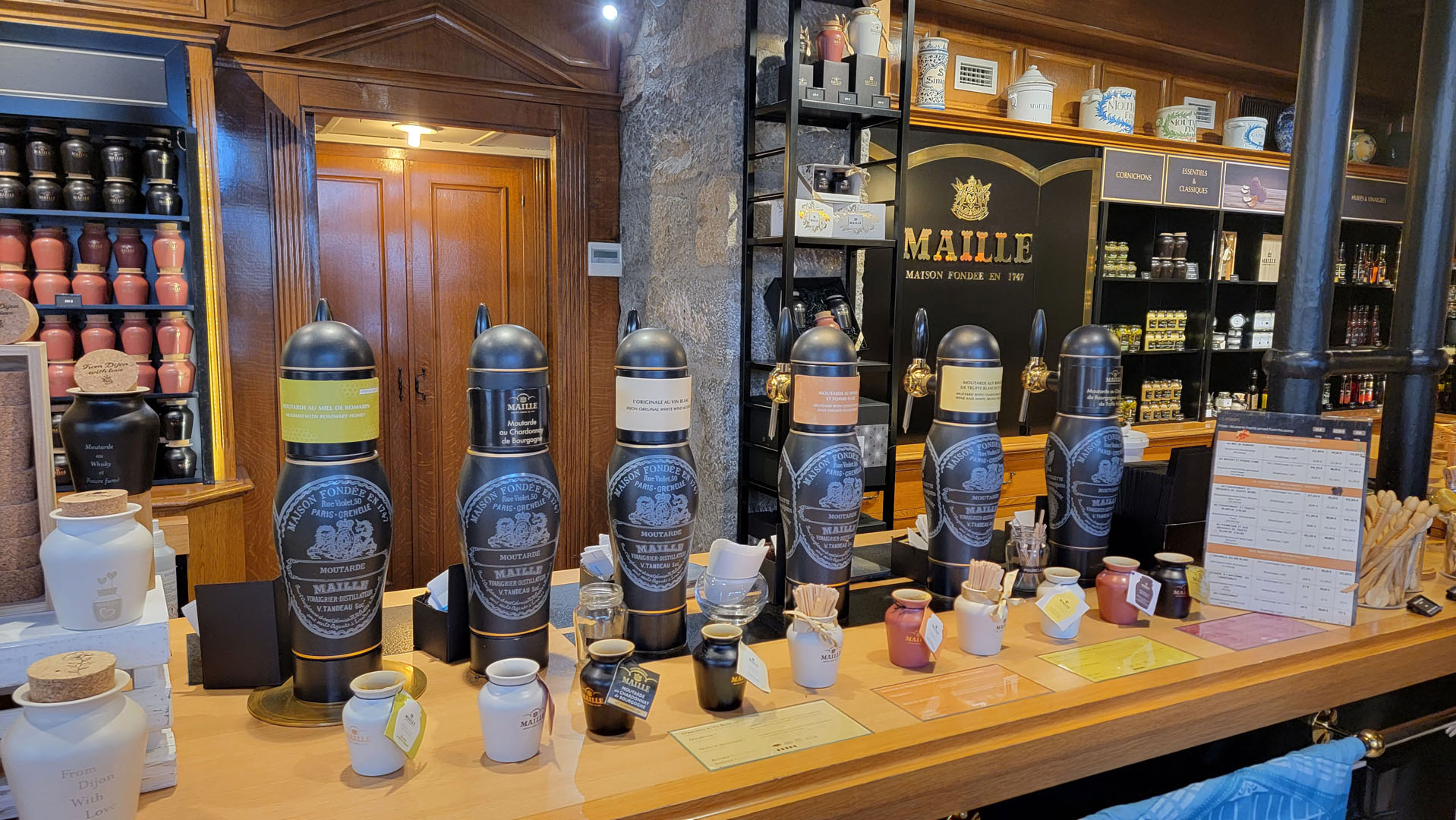 Dijon Mustard Tasting at Moutarde Maille