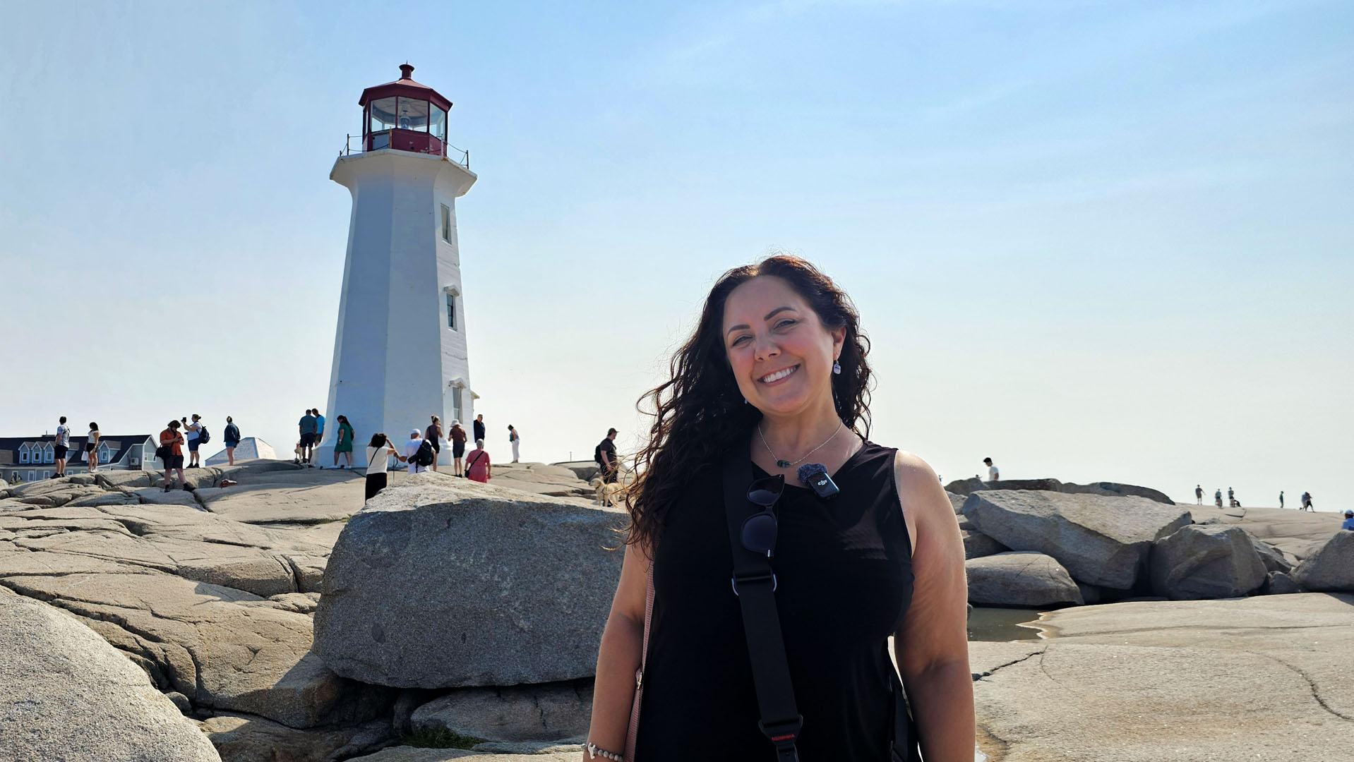 Lauren at Peggy's Cove Lighthouse