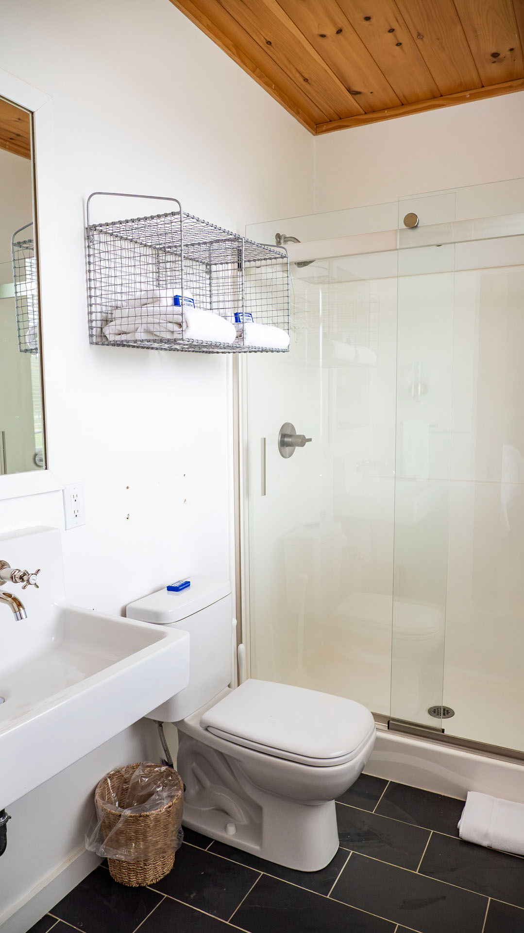 Bathroom in Tiny House at Farm Sanctuary