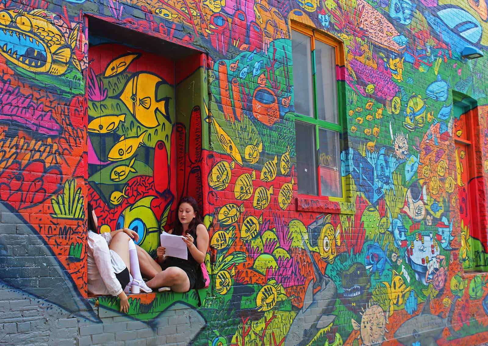 Toronto Street Art in Graffiti Alley - Justin Plus Lauren